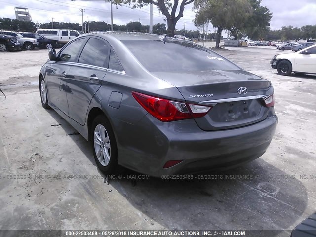 5NPEB4AC0EH872821 - 2014 HYUNDAI SONATA GLS ნაცრისფერი ფოტო 3