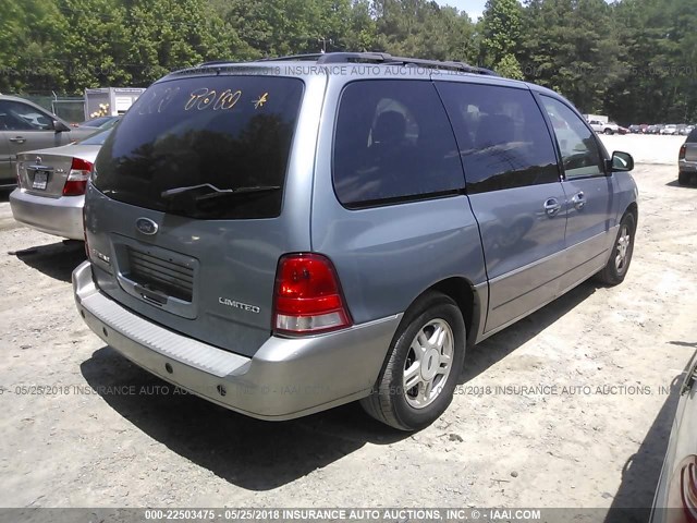 2FMDA58264BB05899 - 2004 FORD FREESTAR LIMITED BLUE photo 4