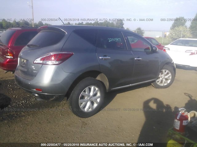 JN8AZ1MW1EW527651 - 2014 NISSAN Murano S/SL/SV/LE GRAY photo 4