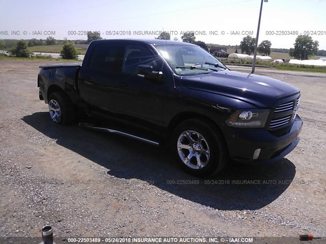 1C6RR7UT9ES177207 - 2014 RAM 1500 SPORT Dark Blue photo 1