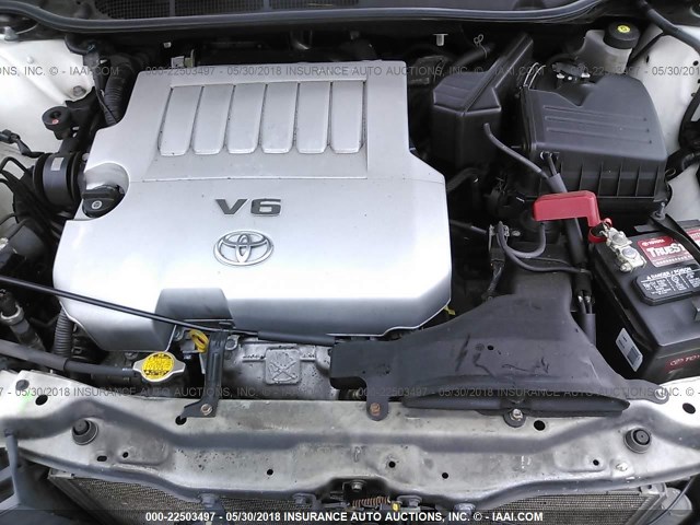 4T3ZK11A19U014142 - 2009 TOYOTA VENZA WHITE photo 10