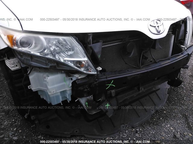 4T3ZK11A19U014142 - 2009 TOYOTA VENZA WHITE photo 6