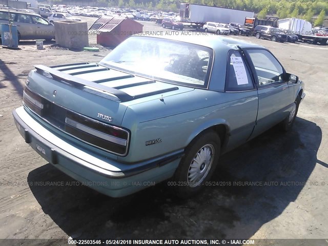 2G4WB14L6P1472972 - 1993 BUICK REGAL CUSTOM BLUE photo 4