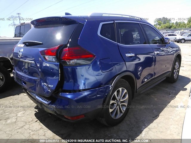 JN8AT2MVXHW020329 - 2017 NISSAN ROGUE S/SL/SV BLUE photo 4