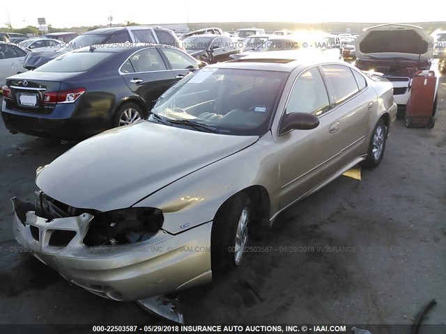 1G2NF52E34C257303 - 2004 PONTIAC GRAND AM SE1 GOLD photo 2