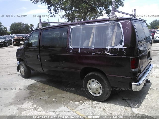 1FBNE31L26HA24896 - 2006 FORD ECONOLINE E350 SUPER DUTY WAGON BURGUNDY photo 3