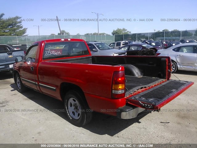 1GCEC14V8YE397948 - 2000 CHEVROLET SILVERADO C1500 RED photo 3