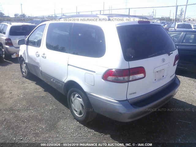 4T3ZF13C91U378994 - 2001 TOYOTA SIENNA LE/XLE WHITE photo 3