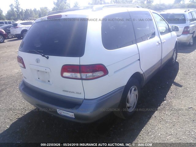 4T3ZF13C91U378994 - 2001 TOYOTA SIENNA LE/XLE WHITE photo 4