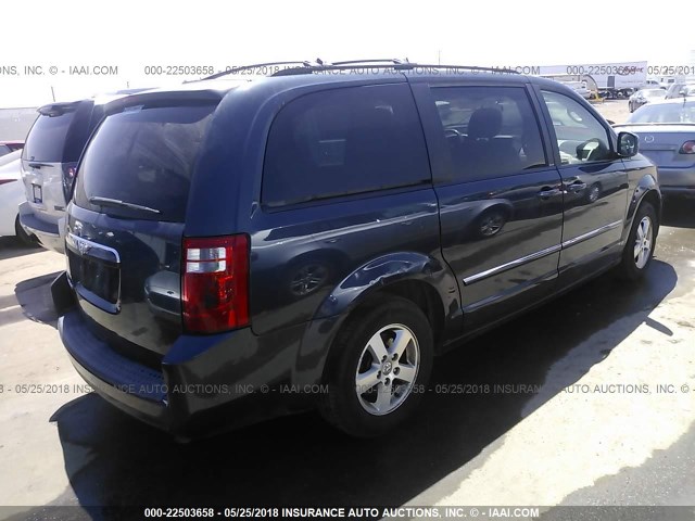 1D8HN54P58B139471 - 2008 DODGE GRAND CARAVAN SXT Dark Blue photo 4