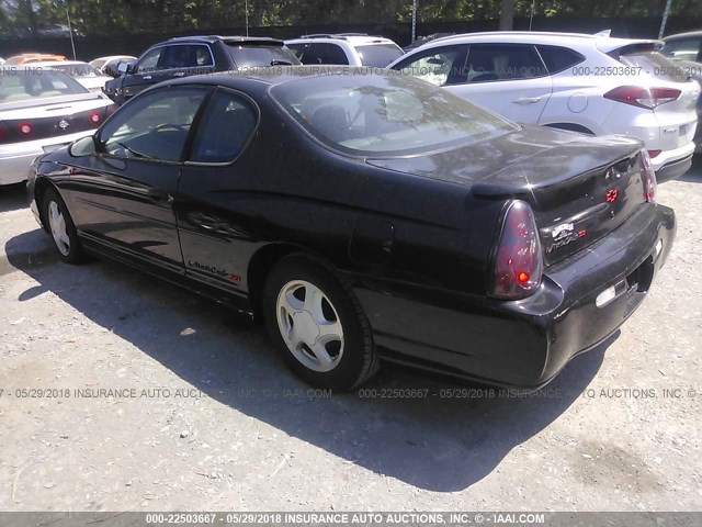 2G1WX12K6Y9375699 - 2000 CHEVROLET MONTE CARLO SS BLACK photo 3