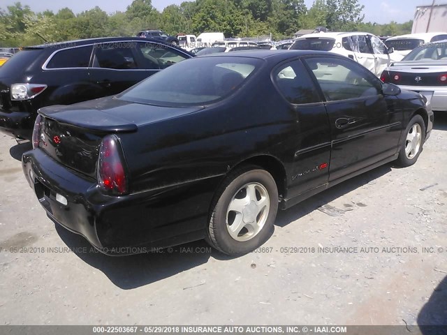 2G1WX12K6Y9375699 - 2000 CHEVROLET MONTE CARLO SS 黑色 照片 4