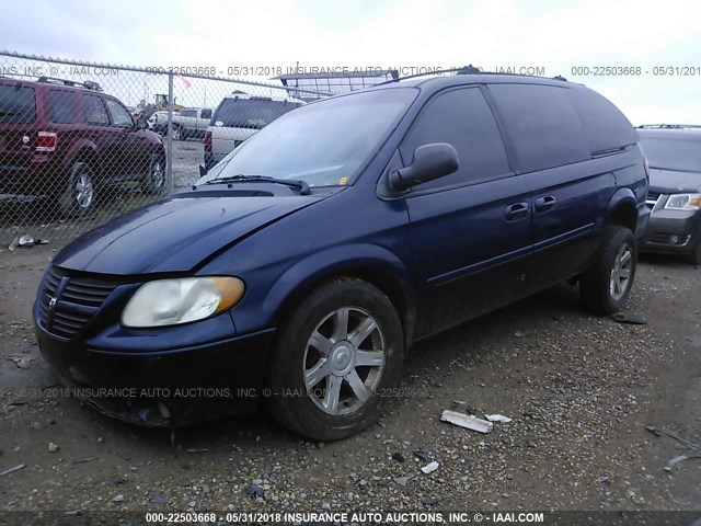 2D4GP44L75R239938 - 2005 DODGE GRAND CARAVAN SXT Dark Blue photo 2