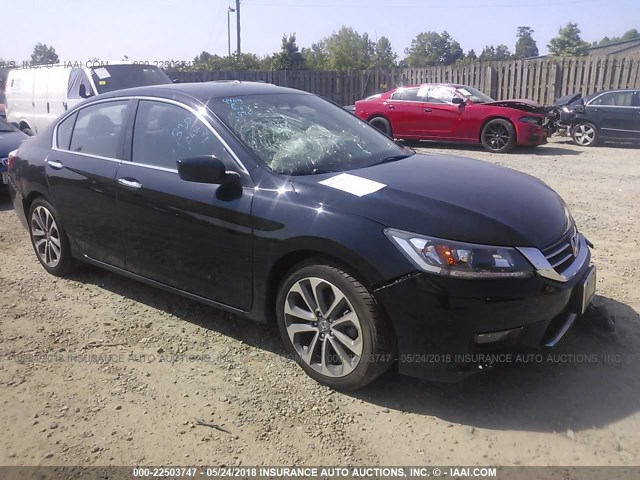 1HGCR2F51FA127135 - 2015 HONDA ACCORD SPORT BLACK photo 1