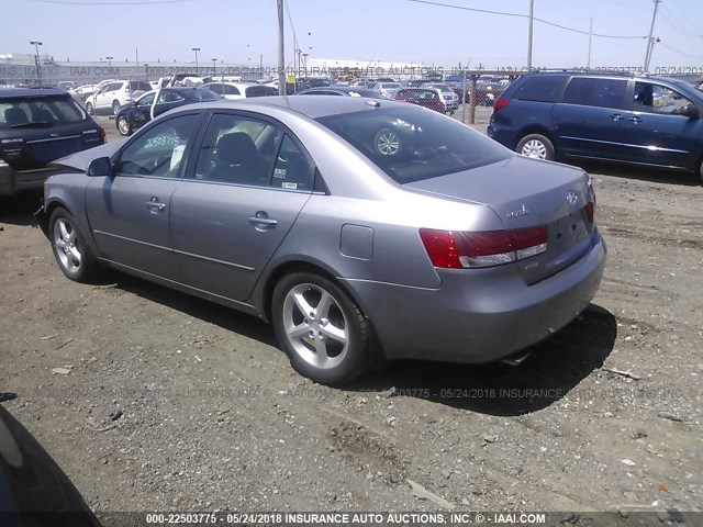 5NPEU46FX7H253871 - 2007 HYUNDAI SONATA SE/LIMITED SILVER photo 3