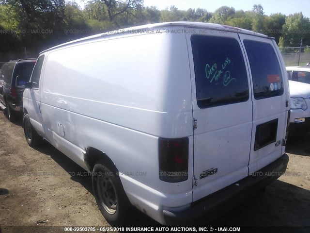 1FTRE14W26HA69957 - 2006 FORD ECONOLINE E150 VAN WHITE photo 3