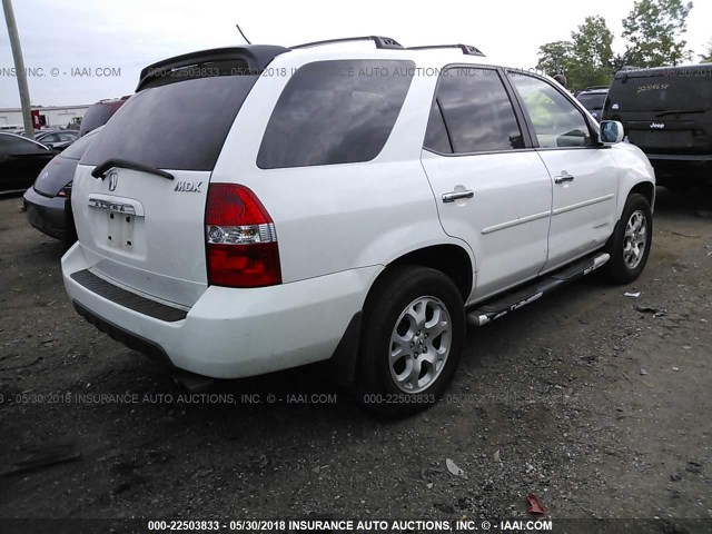 2HNYD18892H530547 - 2002 ACURA MDX TOURING WHITE photo 4