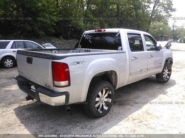 3GTRKVE33AG289261 - 2010 GMC SIERRA K1500 SLE SILVER photo 4