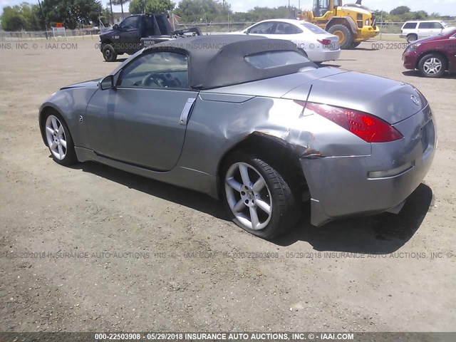 JN1AZ36A35M756257 - 2005 NISSAN 350Z ROADSTER GRAY photo 3