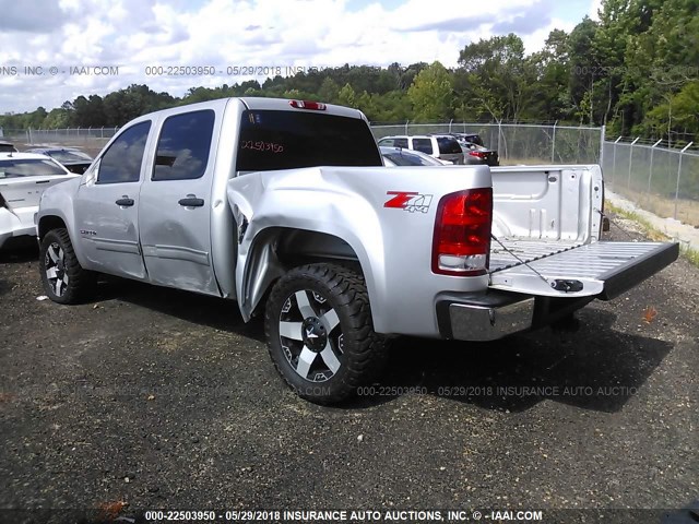 3GTP2VE37BG347784 - 2011 GMC SIERRA K1500 SLE SILVER photo 3