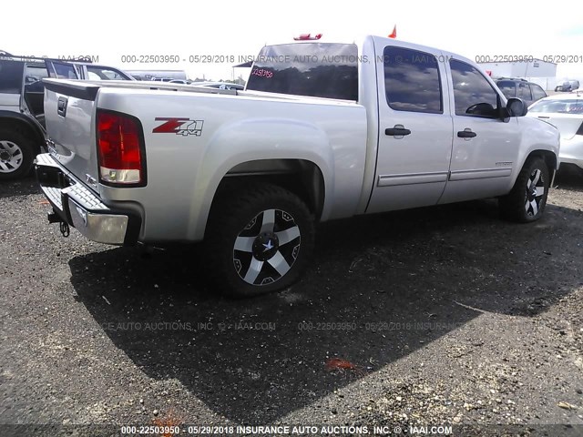 3GTP2VE37BG347784 - 2011 GMC SIERRA K1500 SLE SILVER photo 4