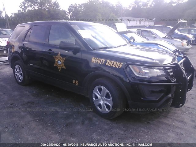 1FM5K8AR9GGD32172 - 2016 FORD EXPLORER POLICE INTERCEPTOR BLACK photo 1