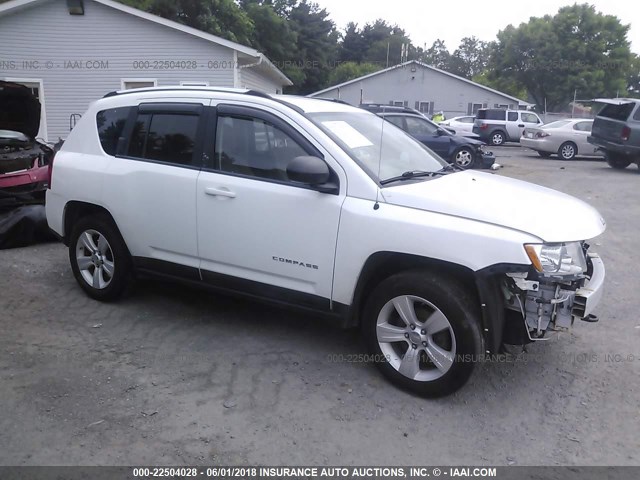 1J4NF1FB1BD154533 - 2011 JEEP COMPASS SPORT WHITE photo 1