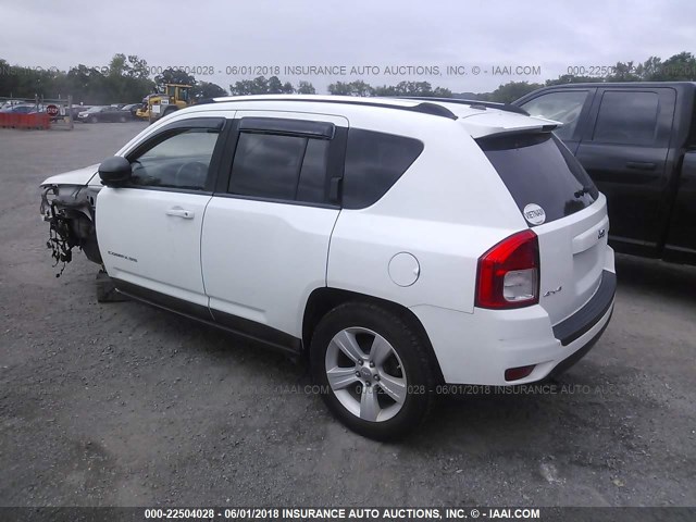 1J4NF1FB1BD154533 - 2011 JEEP COMPASS SPORT WHITE photo 3