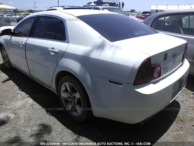 1G1ZH57B89F155192 - 2009 CHEVROLET MALIBU 1LT WHITE photo 3
