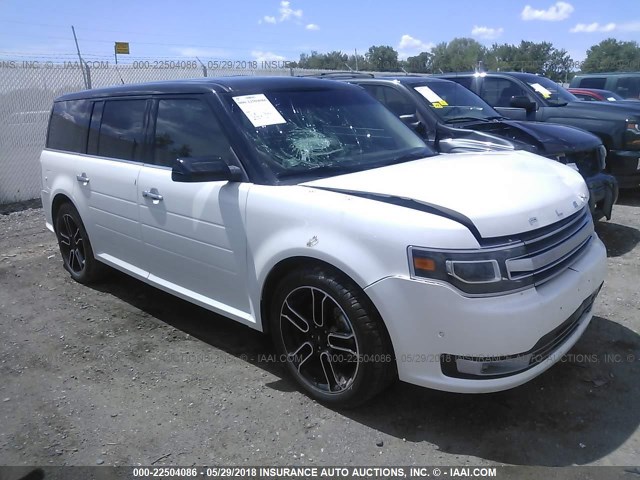 2FMHK6DT9DBD15707 - 2013 FORD FLEX LIMITED WHITE photo 1