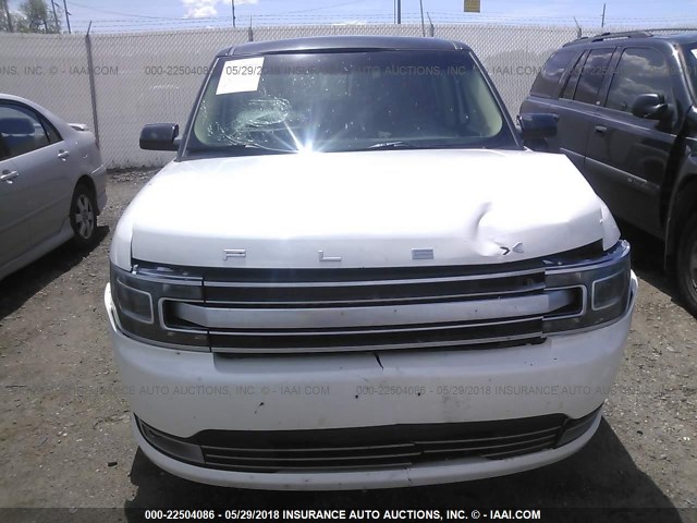 2FMHK6DT9DBD15707 - 2013 FORD FLEX LIMITED WHITE photo 6