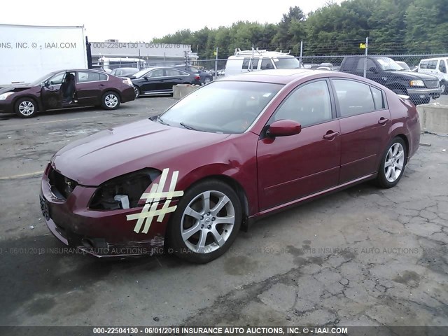 1N4BA41E87C862565 - 2007 NISSAN MAXIMA SE/SL RED photo 2