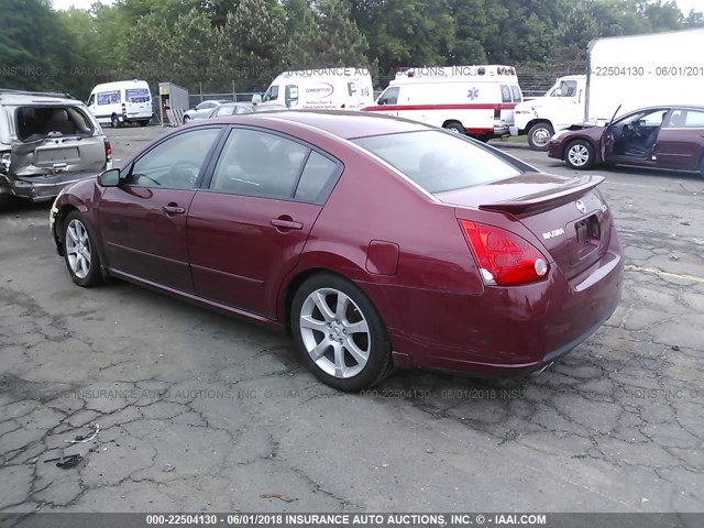 1N4BA41E87C862565 - 2007 NISSAN MAXIMA SE/SL RED photo 3