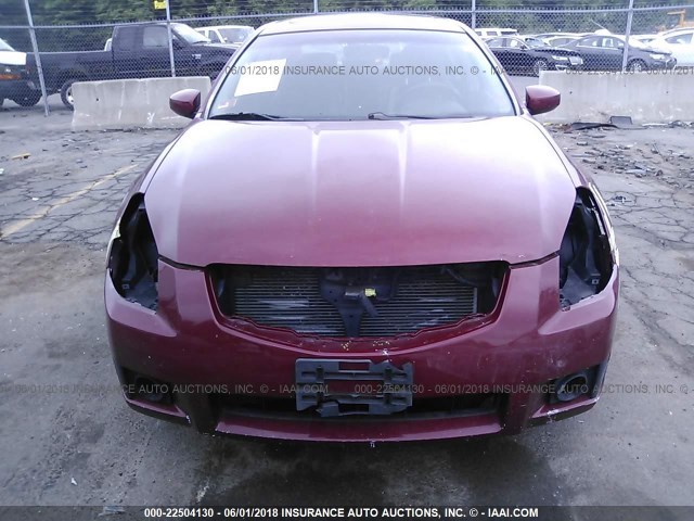 1N4BA41E87C862565 - 2007 NISSAN MAXIMA SE/SL RED photo 6