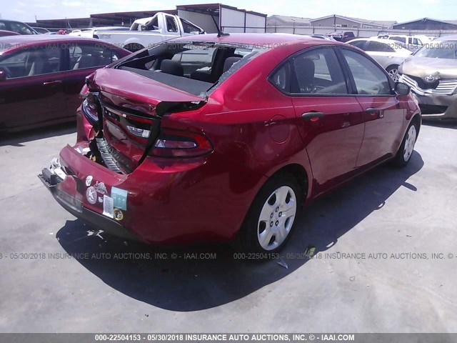 1C3CDFAA2DD200909 - 2013 DODGE DART SE/AERO RED photo 4