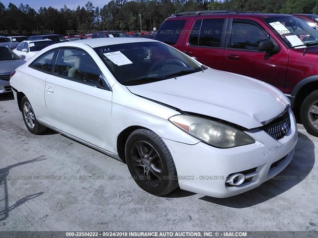 4T1CE30PX7U760481 - 2007 TOYOTA CAMRY SOLARA SE/SLE WHITE photo 1