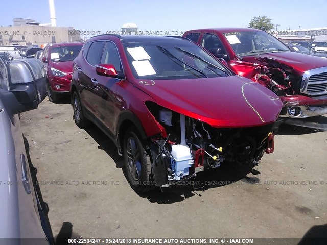 5XYZUDLB3JG554046 - 2018 HYUNDAI SANTA FE SPORT  RED photo 1