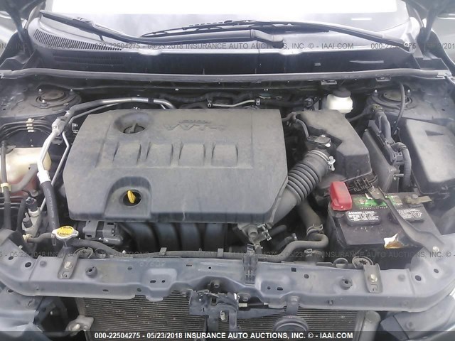 2T1KU4EE5BC680799 - 2011 TOYOTA COROLLA MATRIX  GRAY photo 10