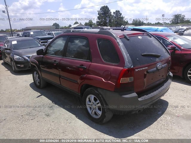 KNDJF723857050856 - 2005 KIA NEW SPORTAGE  RED photo 3