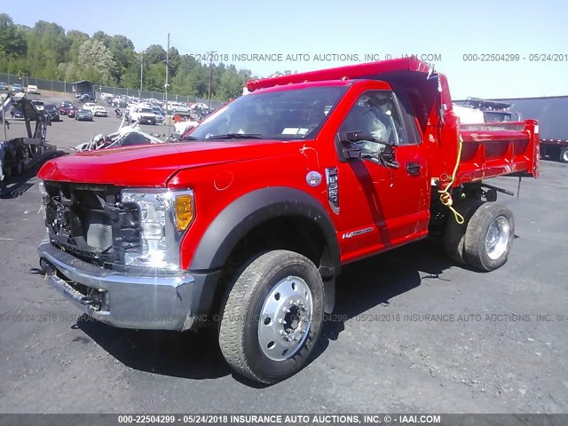1FDUF5GT4HED38959 - 2017 FORD F550 SUPER DUTY RED photo 2