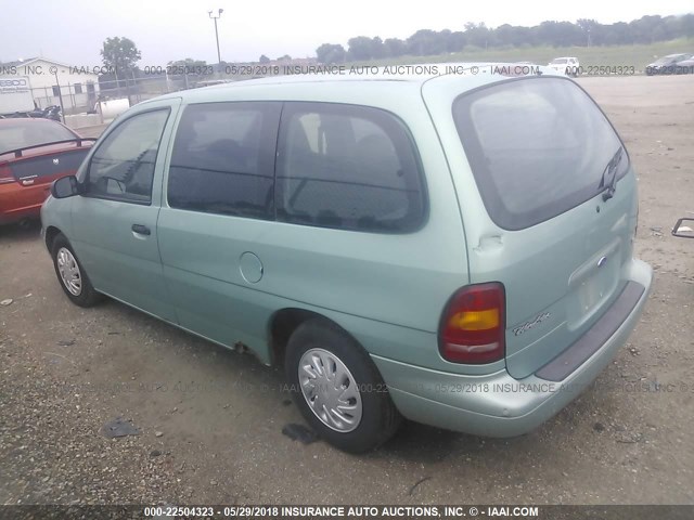 2FMDA51U7WBB24038 - 1998 FORD WINDSTAR WAGON TEAL photo 3