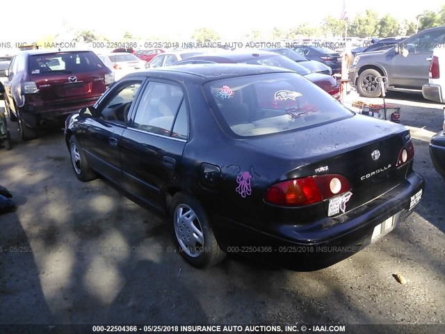 2T1BR12E51C421667 - 2001 TOYOTA COROLLA CE/LE/S BLACK photo 3