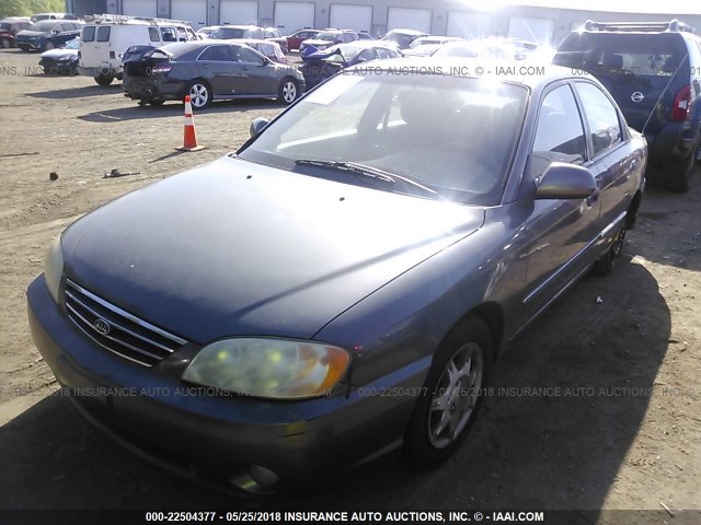 KNAFB121045311420 - 2004 KIA SPECTRA LS GRAY photo 2