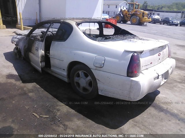 2G1WX15K029105189 - 2002 CHEVROLET MONTE CARLO SS თეთრი ფოტო 3
