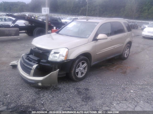 2CNDL63F566108637 - 2006 CHEVROLET EQUINOX LT GOLD photo 2