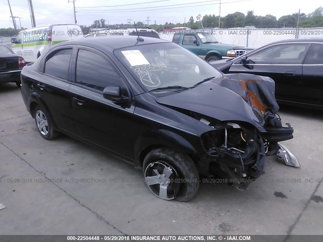 KL1TD5DE4BB242955 - 2011 CHEVROLET AVEO LS/LT BLACK photo 1