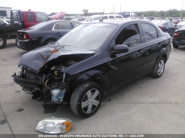 KL1TD5DE4BB242955 - 2011 CHEVROLET AVEO LS/LT BLACK photo 2