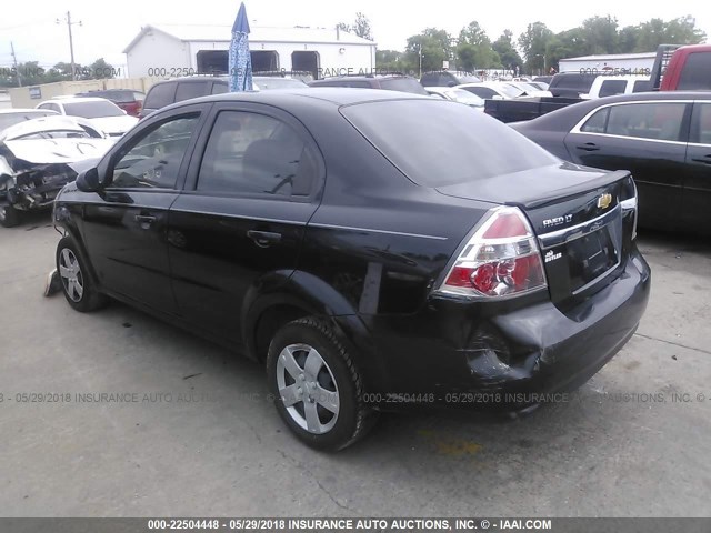 KL1TD5DE4BB242955 - 2011 CHEVROLET AVEO LS/LT BLACK photo 3