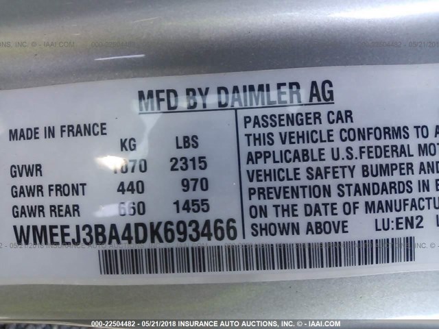 WMEEJ3BA4DK693466 - 2013 SMART FORTWO PURE/PASSION BLACK photo 9