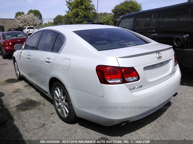 JTHCH96S260002374 - 2006 LEXUS GS GENERATION 200 300 WHITE photo 3